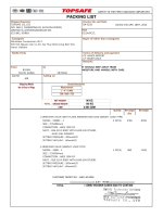 Packing list   đóng gói hàng hóa