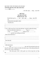 Biên bản Đại hội Liên Đội năm 2010 - 2011