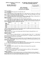 Đề và đáp án HSG sinh học 9 huyện Yên Hưng 2010-2011.