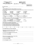 Đề Kiểm tra 15 phút số 2 lớp 11