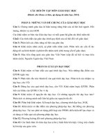 CÂU hỏi ôn tập giáo dục học