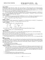 Đề và đáp án thi HSG trường môn Hóa 11