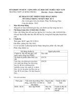 Kế hoạch chủ nhiệm cấp trung học phổ thông - Lê Thị Thảo Hương