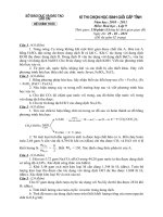 Đề và đáp án thi HSG hóa 9 tỉnh Lào Cai năm 2010-2011.