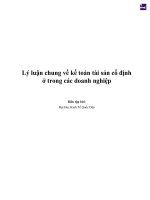 Tài liệu lý luận chung về kế toán tài sản cố định ở trong các doanh nghiệp