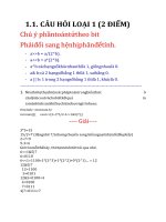 Bài giải ngôn ngữ lập trình bậc cao c++