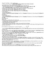 Một số thủ thuật trong soạn thảo văn bản