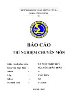 báo cáo thí nghiệm chuyên môn công tác kiểm định chất lượng công trình