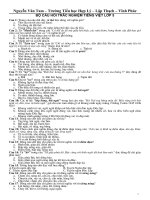 BỘ ĐỀ TRẮC NGHIỆM TIẾNG VIỆT 5