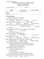 đề trắc nghiệm khoa sử địa lớp 4