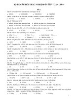 Bộ đề Trắc nghiệm Toán 4