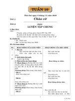 GIÁO ÁN CÁC MÔN LỚP 5 TUẦN 10