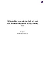 Tài liệu kế toán bán hàng và xác định kết quả kinh doanh trong doanh nghiệp thương mại