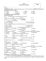 BAI KIEM TRA LAN @ HOC KI 2 ...Soo Hoot