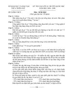 Đề và đáp án tuyển sinh vào 10 chuyên Sinh TP Huế.