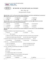 Đề thi thử THPT Quốc gia 2015 môn Tiếng Anh trường THPT Chuyên Nguyễn Bỉnh Khiêm, Vĩnh Long