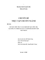 Kế toán tiêu thụ và xác định kết quả kinh doanh tại Công ty TNHH Sản Xuất và Kinh Doanh Mút xốp Việt Thắng