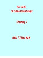 Bài giảng Tài chính doanh nghiệp Chương 5 (tt)