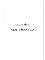 Giáo trình kiểm toán căn bản