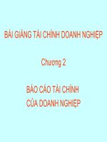 Bài giảng Tài chính doanh nghiệp Chương 2 (tt)