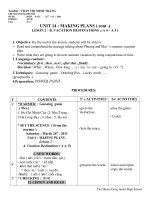 unit 14 : Making Plans