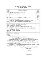 KẾ HOẠCH CÔNG TÁC TUẦN 33