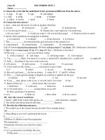 kiem tra 1 tiet - tieng anh lop 10