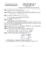 Đề thi HK II và đáp án môn Toán 8 - Đề số 3