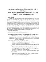 Báo cáo chủ đề 2 : Định hướng phát triển kinh tế xã hội của đất nước