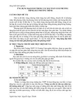 CHUYÊN ĐỀ VỀ ỨNG DỤNG ĐẠO HÀM VÀO MỘT SỐ BÀI TOÁN SƠ CẤP