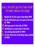 Bài 2:  tổ chức quản lí nhà nước về thương mại dịch vụ trong nền kinh tế quốc dân