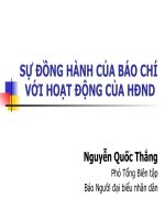 Bài giảng: Sự đồng hành của báo chí với hoạt động của doanh nghiệp   nguyễn quốc thắng