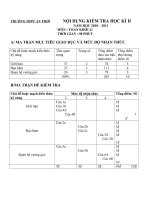 ma trận đề kiểm tra hk2 khối 11 nh 2010 - 2011