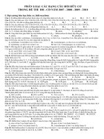 PHÂN LOẠI CÂU HỎI HỮU CƠ 07 -10