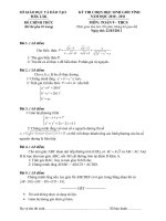 Đề thi HSG cấp tỉnh Daklak. Năm học 10-11