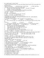 trắc nghiệm sinh học 10