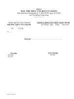 Thể thức trình bày văn bản của  Đảng