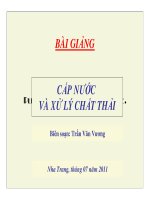 bài giảng cấp nước và xử lý chất thải-trần văn vương