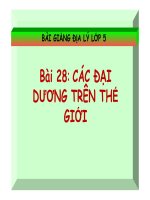 Bài giảng địa lý 5- Các đại dương trên thế giới