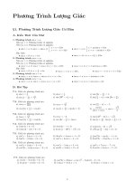 CÁC PHƯƠNG TRÌNH LƯỢNG GIÁC CHỌN LỌC