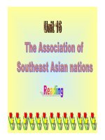 Bài giảng tiếng anh 12- Unit 16. The Association of Southeast Asian nations ( Reading)