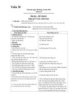 Giáo án lớp 3 tuần 30 mới nhất