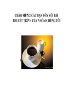 Sự phân bố các hợp chất  Caffeine, trigonelline, chlorogenic acids và đường trong 2 loại cà phê