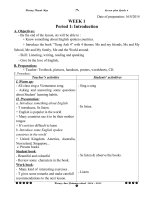 Giáo án Tiếng Anh lớp 4 năm học 2014 - 2015