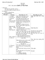 Giáo án Âm nhạc lớp 3 năm học 2014 - 2015 (4 cột)