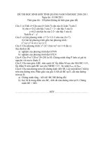 Đề thi HSG tỉnh Quảng Nam năm học 2010-2011