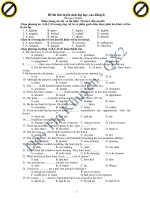 Đề luyện thi đại học khối D