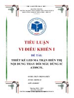 LED MA TRẬN THAY ĐỔI MÀU BẰNG NÚT DÙNG 89C51