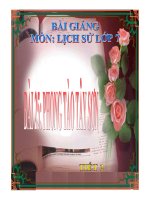 Bài giảng lịch sử 7- Phong trào Tây Sơn