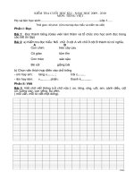 THI CUỐI KÌ - LỚP 1